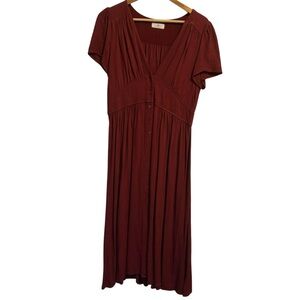 Red linen/rayon dress
